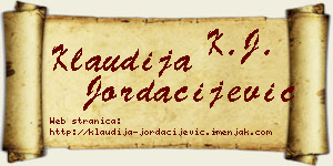 Klaudija Jordačijević vizit kartica